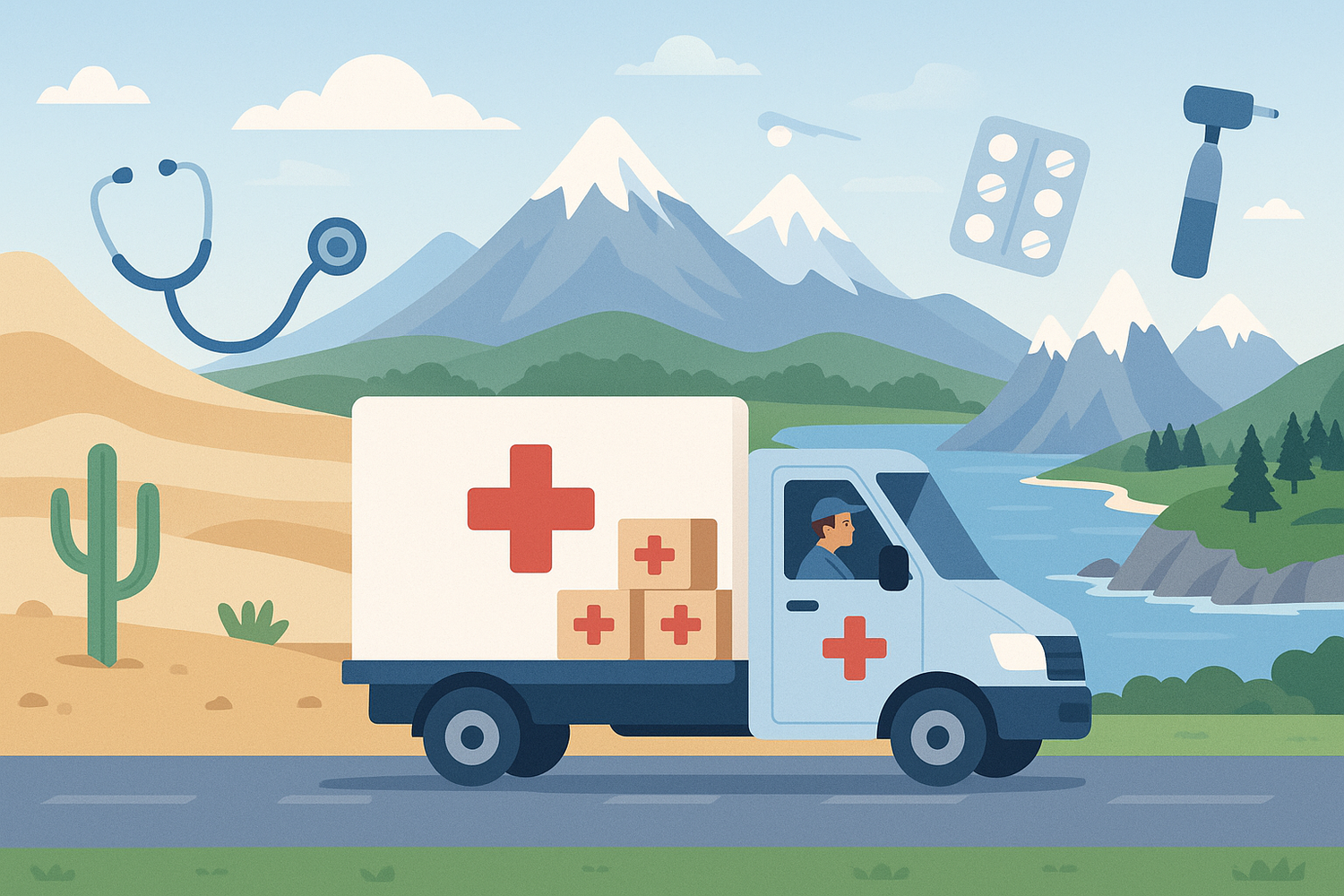 imagen limpia familiar, sin texto, relacionada con despacho de productos e insumos medicos en todo chile